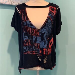 Distressed hand cut T-Shirt